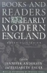BOOKS AND READERS IN EARLY MODERN ENGLAND: MATERIAL STUDIES