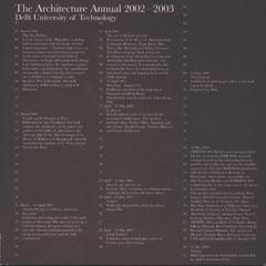 THE ARCHITECTURE ANNUAL 2002-2003 DELFT UNIVERSITY OF TECHNOLOGY