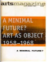 A MINIMAL FUTURE? ART AS OBJECT 1958-1968