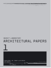 ARCHITECTURAL PAPERS 1 OBJECT LABORATORY