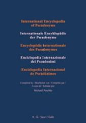 INTERNATIONAL ENCYCLOPEDIA OF PSEUDONYMS= ENCICLOPEDIA INTERNACIONAL DE PSEUDÓNIMOS. Vol.16 "PART I+II"