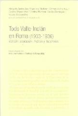 TODO VALLE INCLAN EN ROMA 1933-1936 "EDICION ANOTACION INDICES Y FACSIMILES"