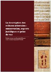 LA DESCRIPTION DES RELIURES ORIENTALES "CONSERVATION, ASPECTS JURIDIQUES ET PRISE DE VUE"