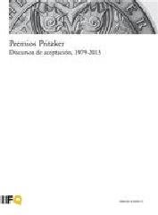 PREMIOS PRITZKER  DISCURSOS DE ACEPTACION 1979-2015