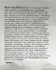 NEW ARCHITECTS 3 "BRITAIN'S BEST EMERGING ARCHITECTS"