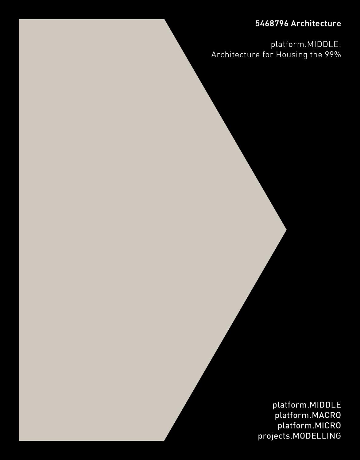 5468796 ARCHITECTURE PLATFORMMIDDLE: ARCHITECTURE FOR HOUSING THE 99%
