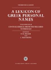 A LEXICON OF GREEK PERSONAL NAMES. VOLUME III.B: CENTRAL GREECE: FROM THE MEGARID TO THESSALY