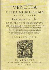 FRANCESCO SANSOVINO VENETIA CITTA NOBILISSIMA. (EDICIÓN FACSIMIL)