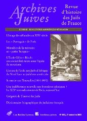 ARCHIVES JUIVES N 42/2 "RENCONTRES ASHKÉNAZES-SÉFARADES"